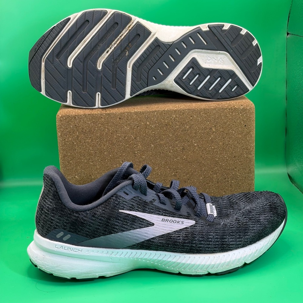 Brooks Launch 8 Running Shoes Womens 7 Gray/Purple Lightweight Tempo‎ Sneakers